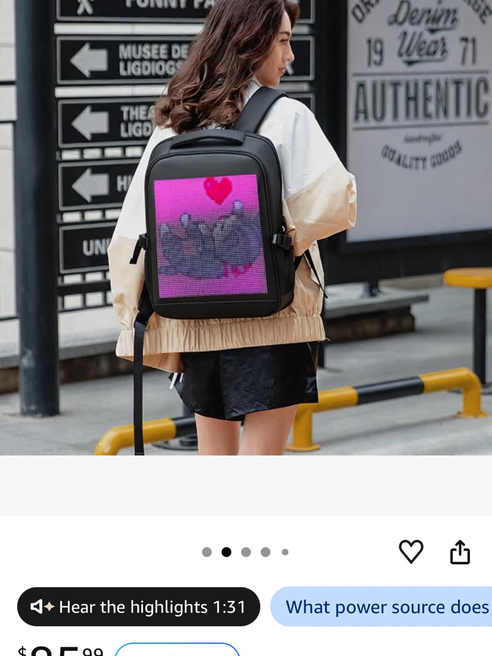 LED Backpack - Black - Picture 2 of 4